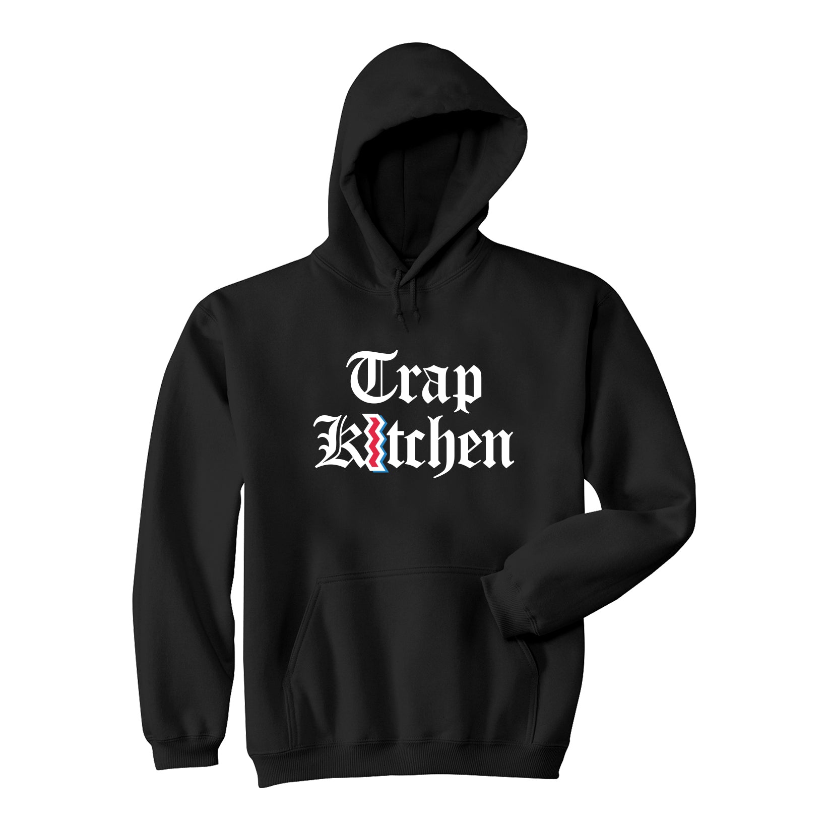ST IDES x Trap Kitchen Old English Hoodie - Black